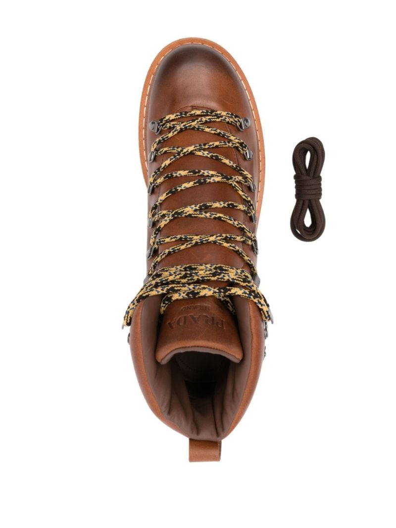 Enamel Logo Lace-up Boots