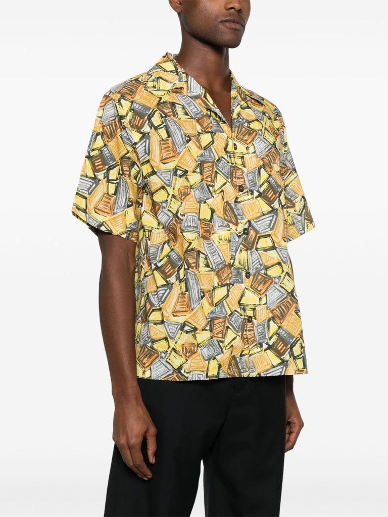 Yellow Graphic-print Shirt