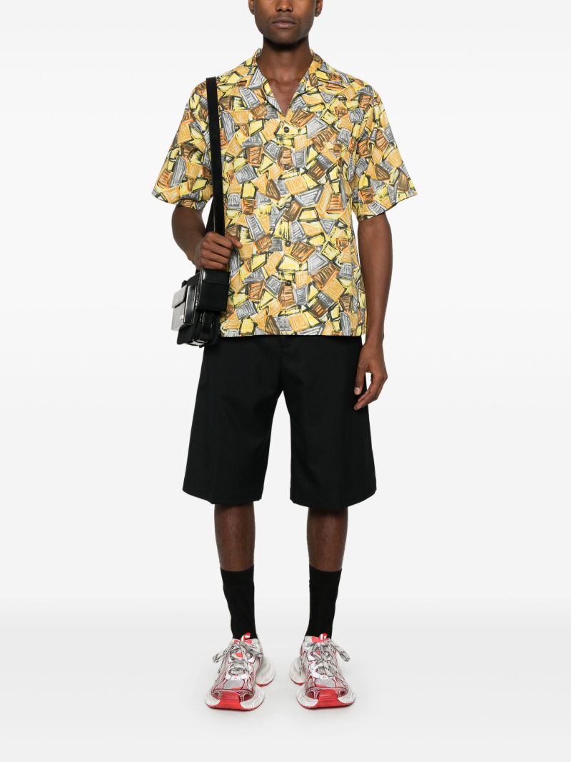 Yellow Graphic-print Shirt