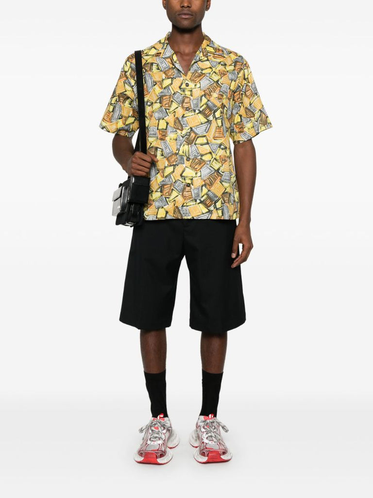 Yellow Graphic-print Shirt