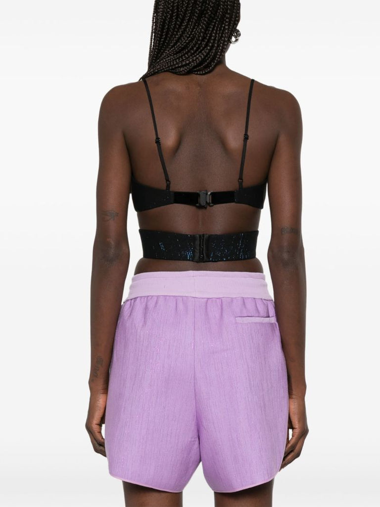 Sequin-embellished Crop Top