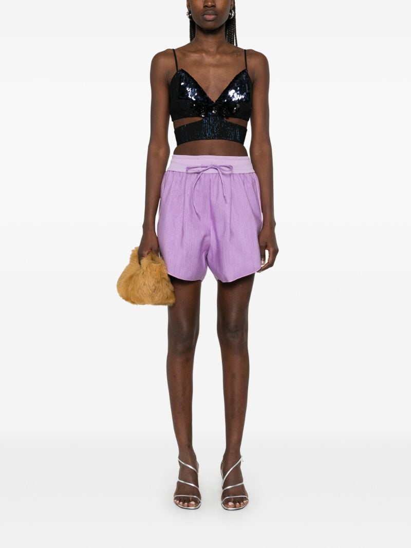 Sequin-embellished Crop Top