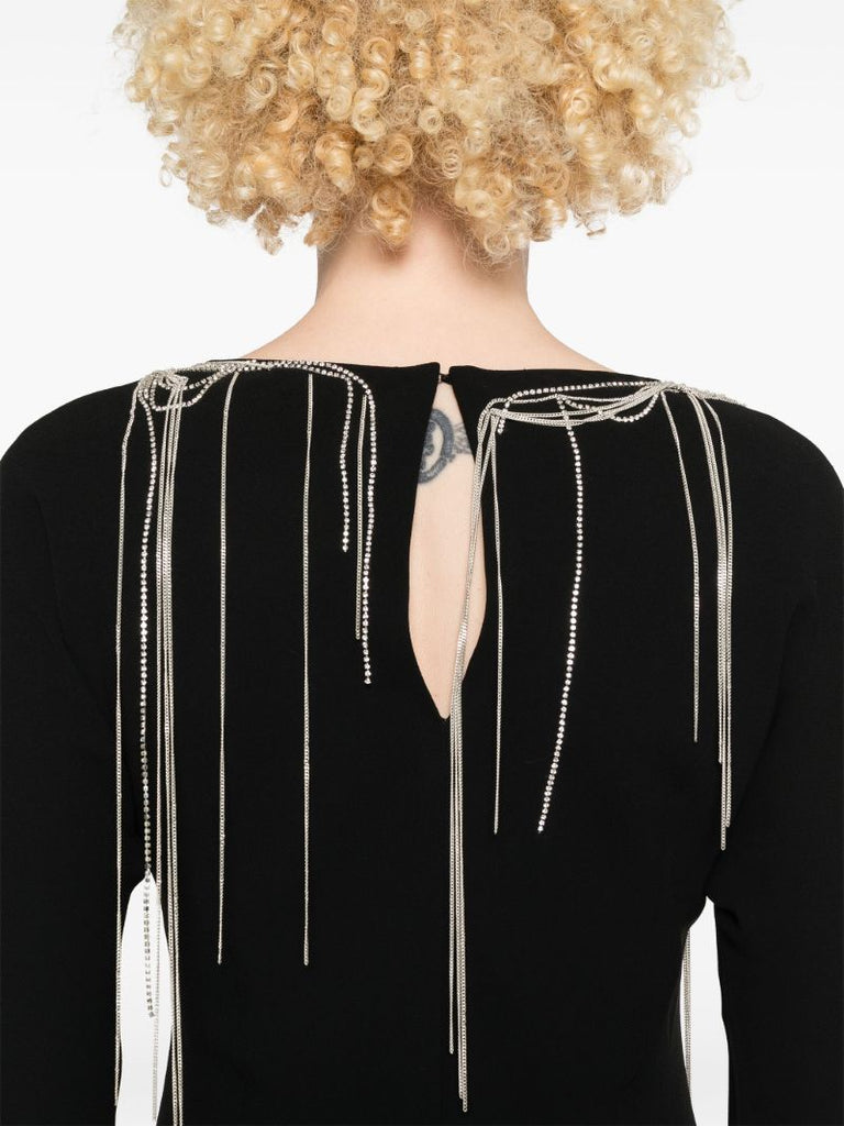 Chain-embellished Midi Dress