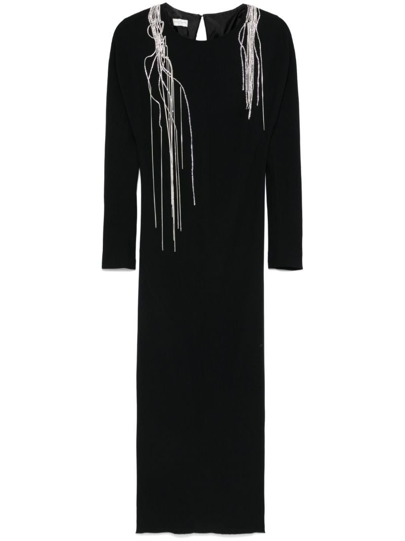 Chain-embellished Midi Dress