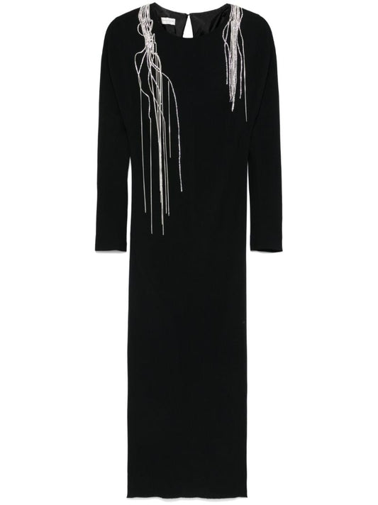 Chain-embellished Midi Dress