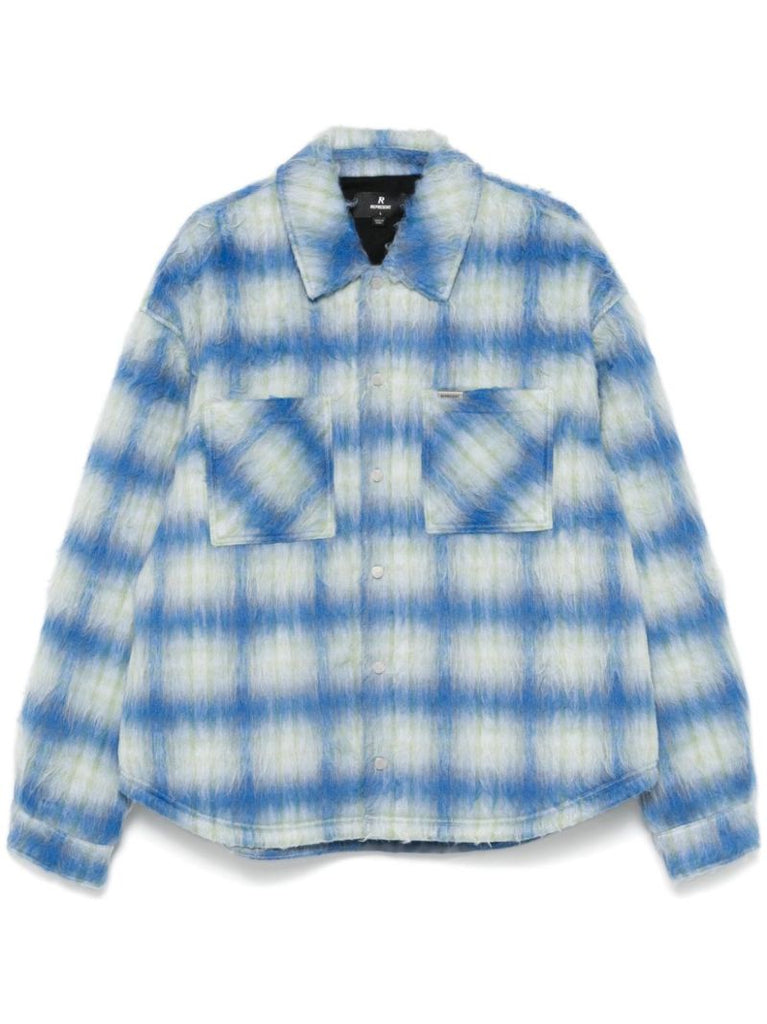 Blue Textured Shirt Jacket