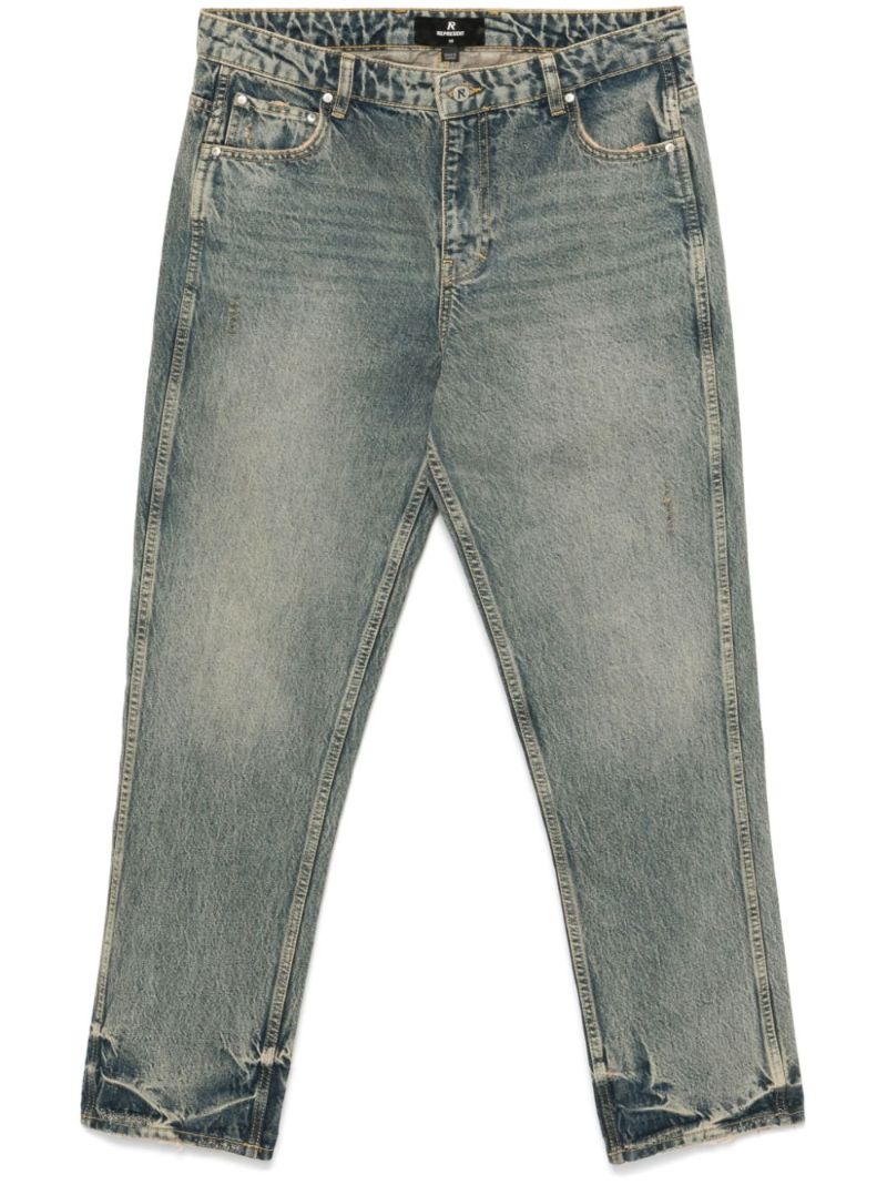 Blue Tapered Jeans