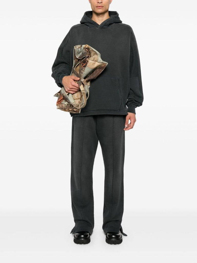 Black Straight-legs Track Pants