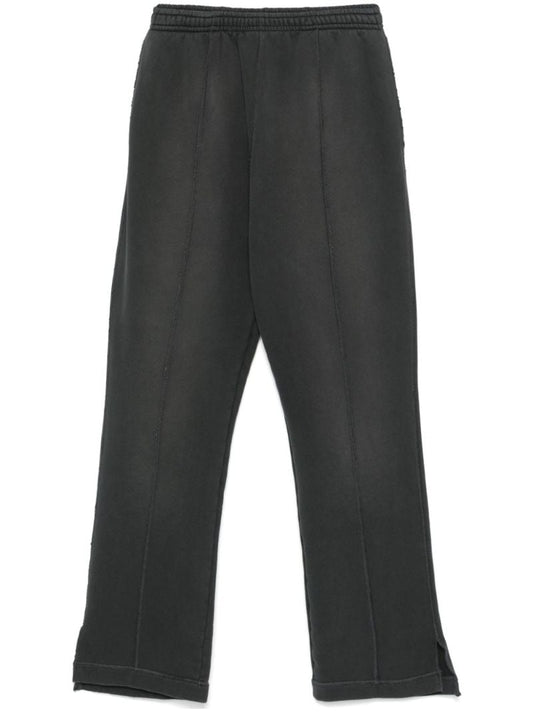 Black Straight-legs Track Pants