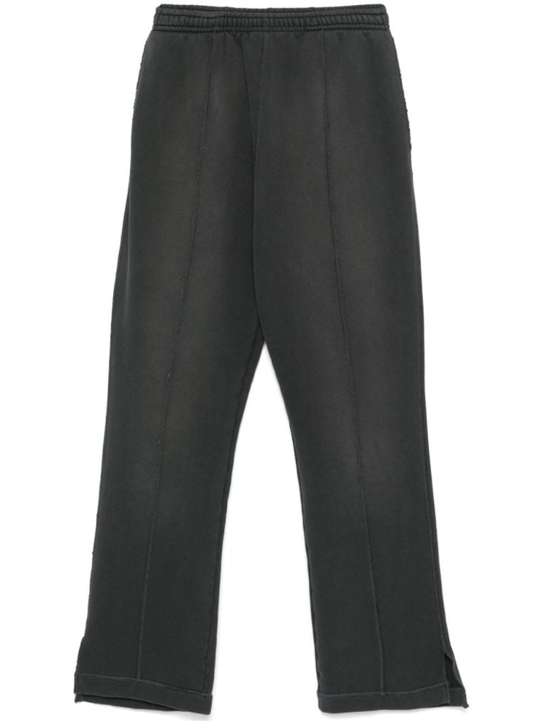 Black Straight-legs Track Pants