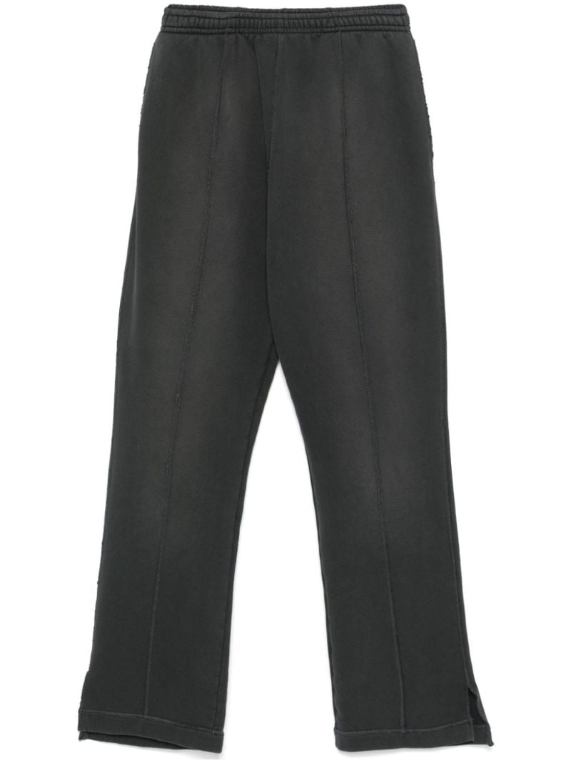 Black Straight-legs Track Pants