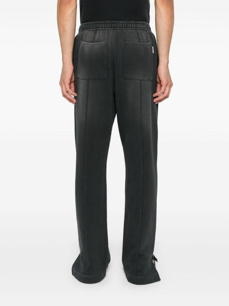 Black Straight-legs Track Pants