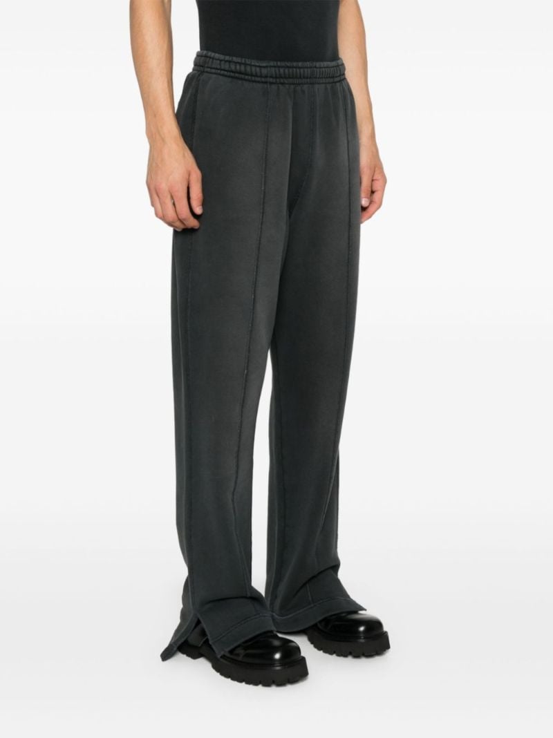 Black Straight-legs Track Pants