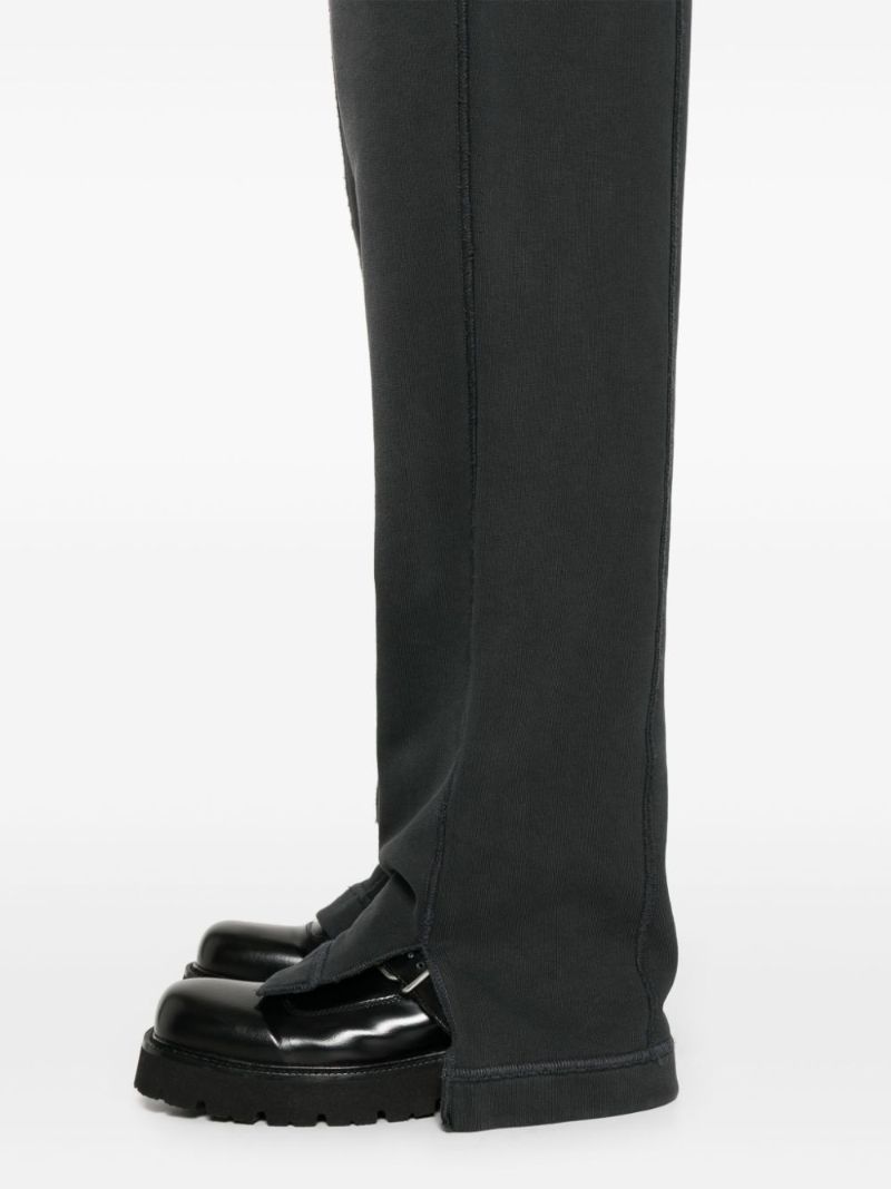 Black Straight-legs Track Pants