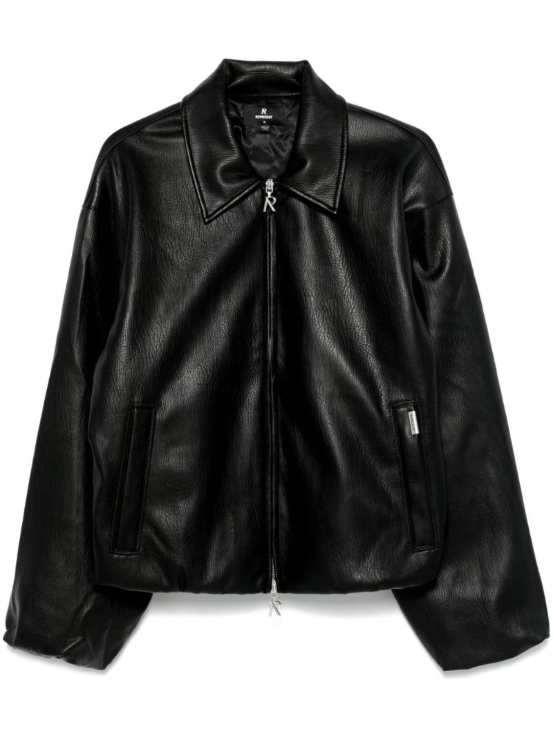 Black Faux-leather Jacket