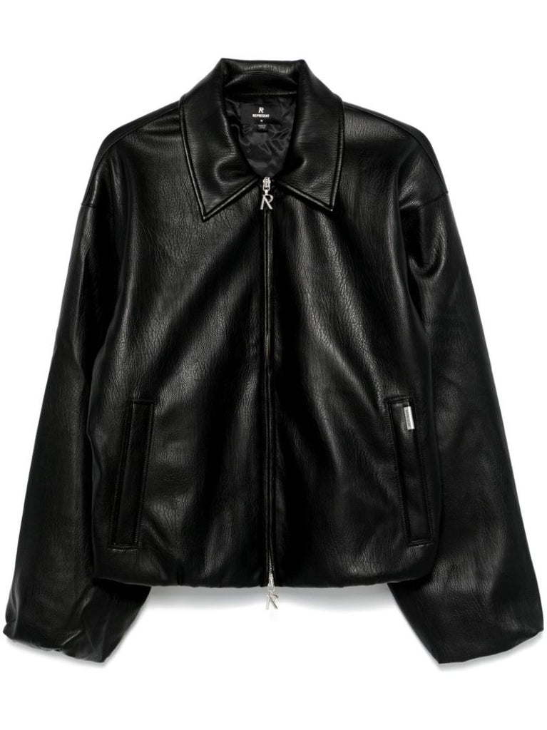 Black Faux-leather Jacket