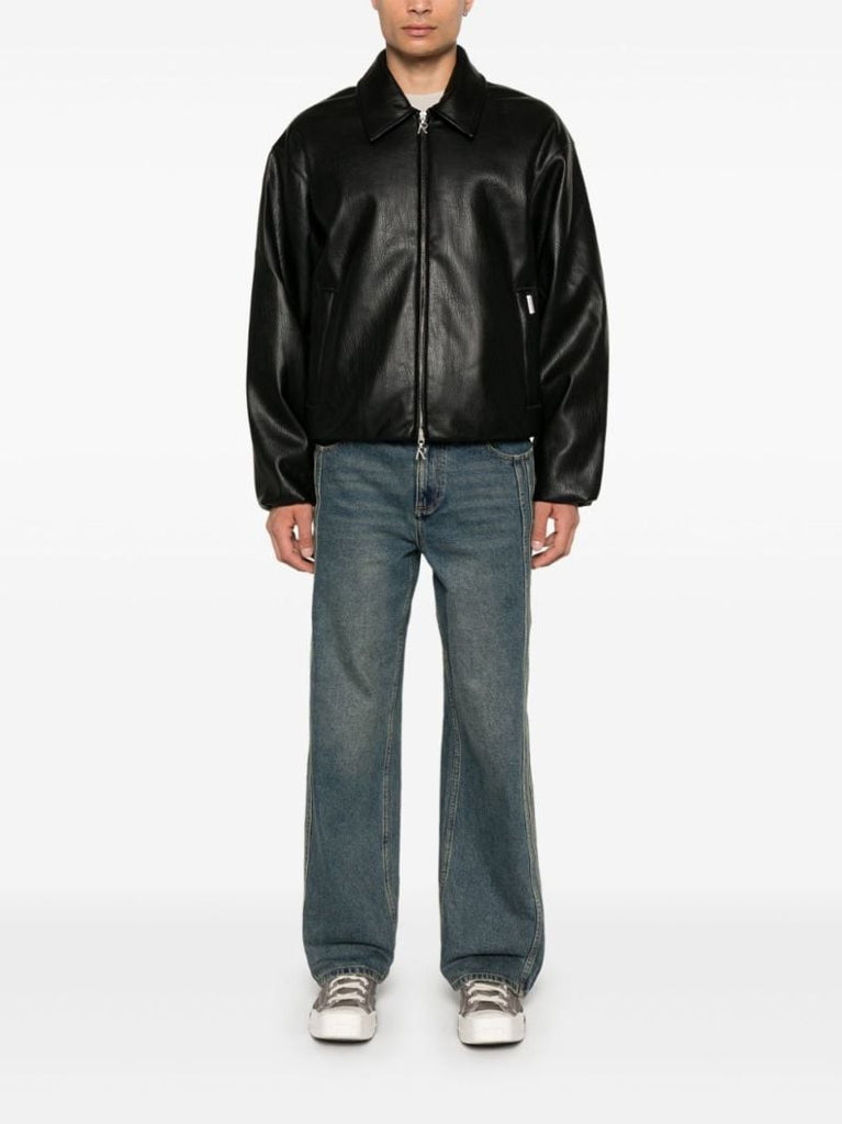 Black Faux-leather Jacket
