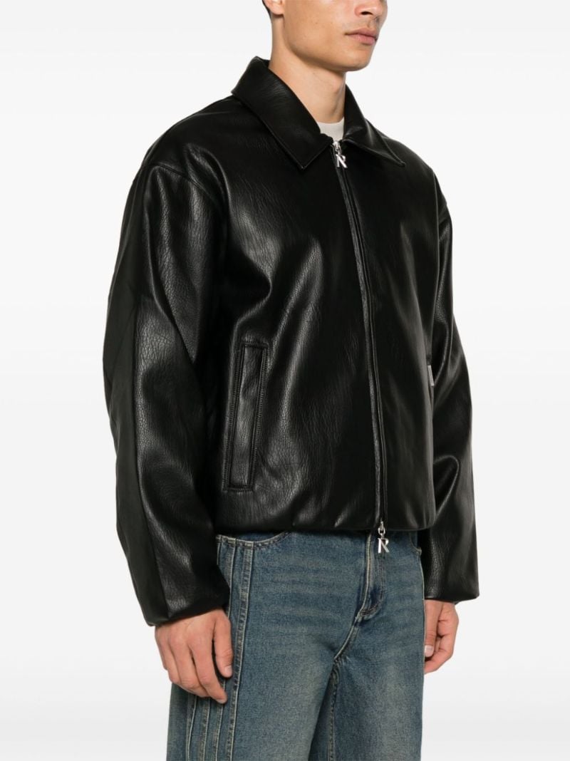 Black Faux-leather Jacket