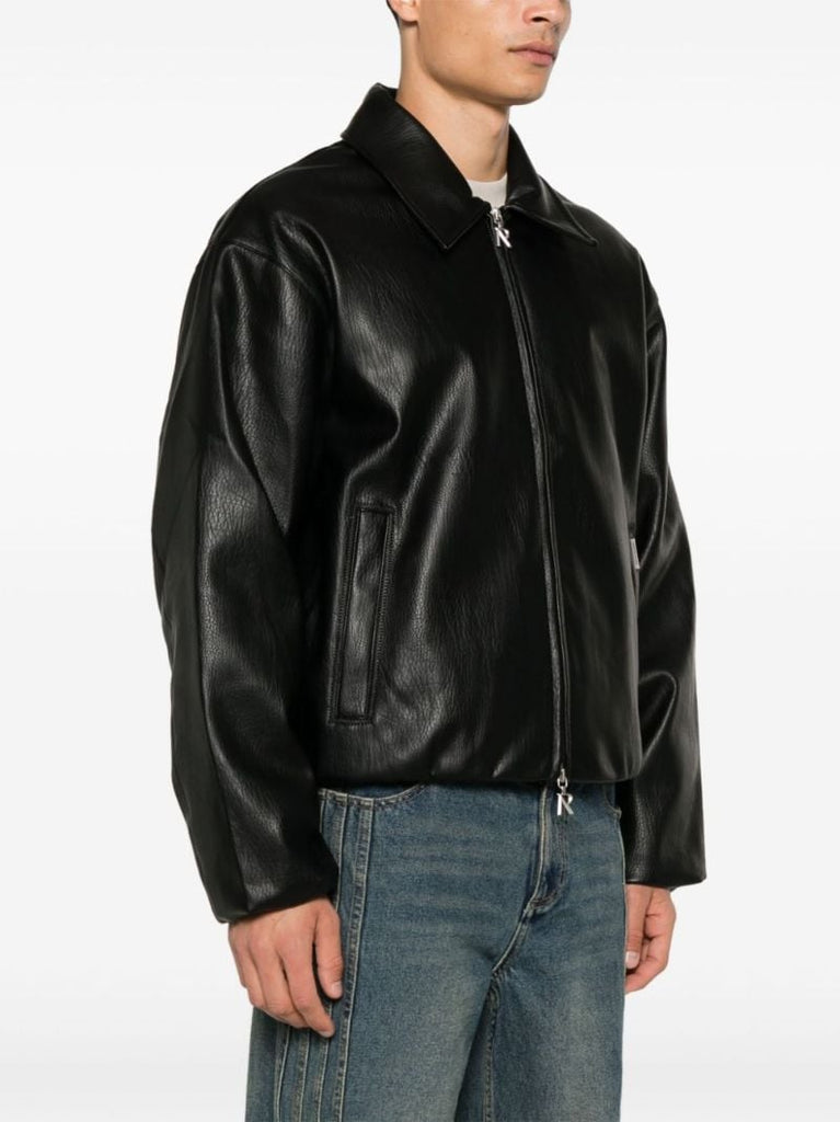 Black Faux-leather Jacket