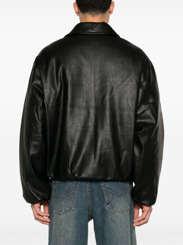Black Faux-leather Jacket