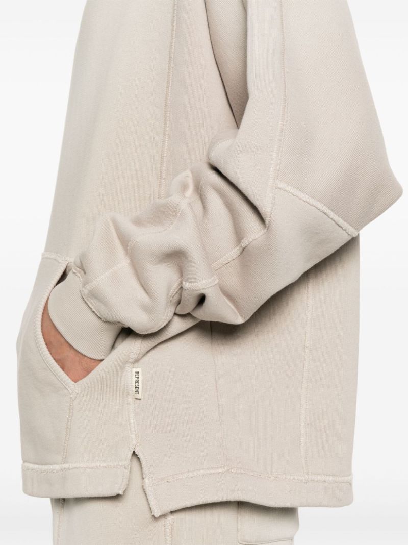 Neutral Side-slit Hoodie