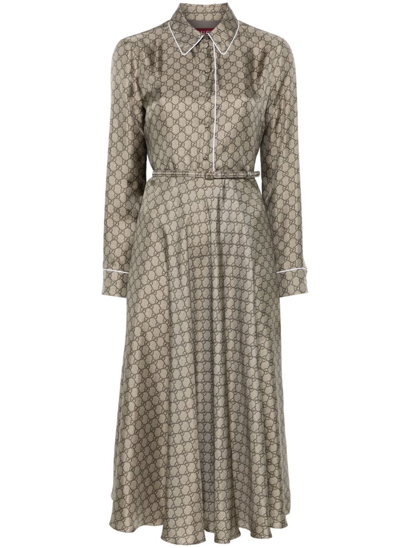 Gg Silk Midi Dress