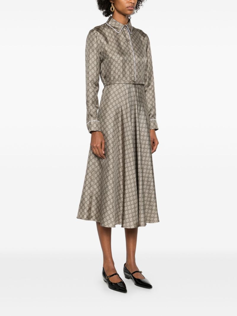 Gg Silk Midi Dress