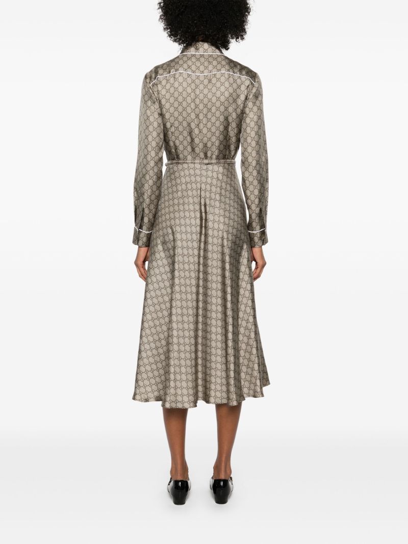 Gg Silk Midi Dress