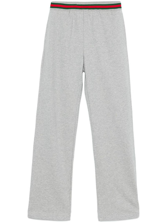 Web-stripe Cotton Track Pants