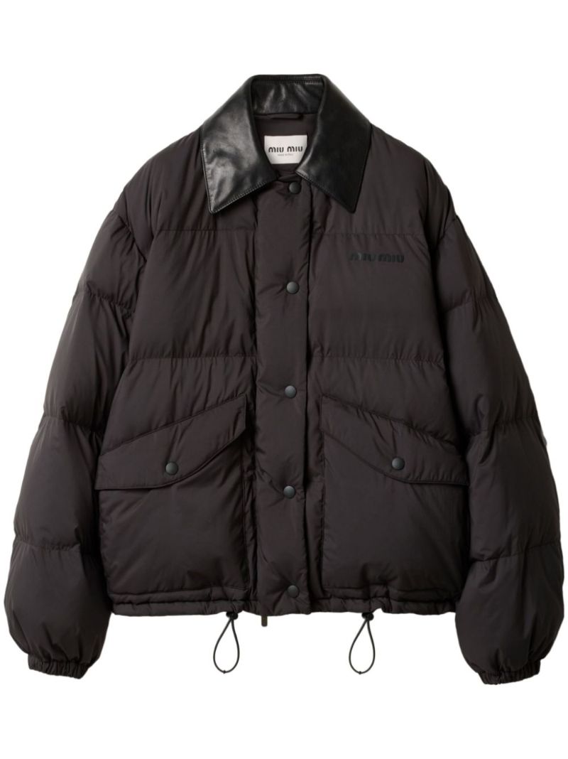 Contrasting Collar Down Jacket
