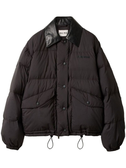 Contrasting Collar Down Jacket