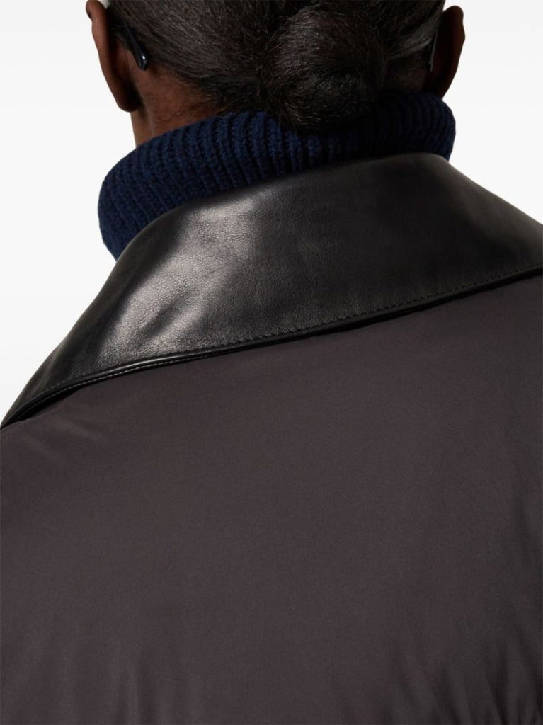 Contrasting Collar Down Jacket