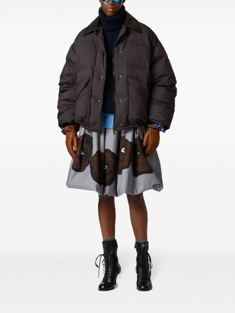 Contrasting Collar Down Jacket