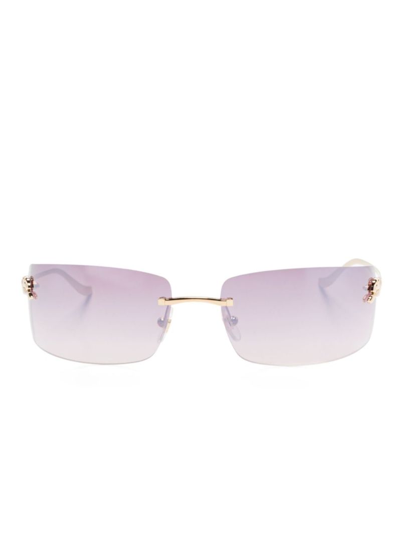 Gold Rimless Sunglasses