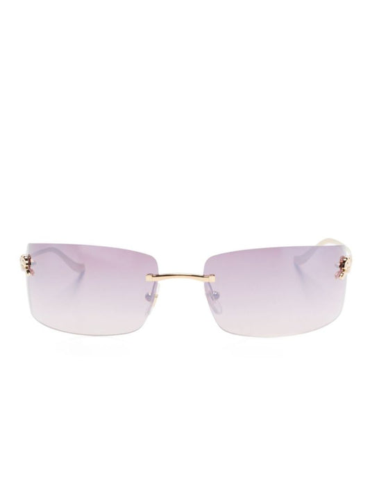 Gold Rimless Sunglasses