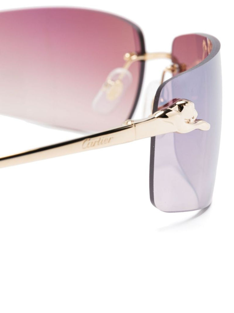 Gold Rimless Sunglasses