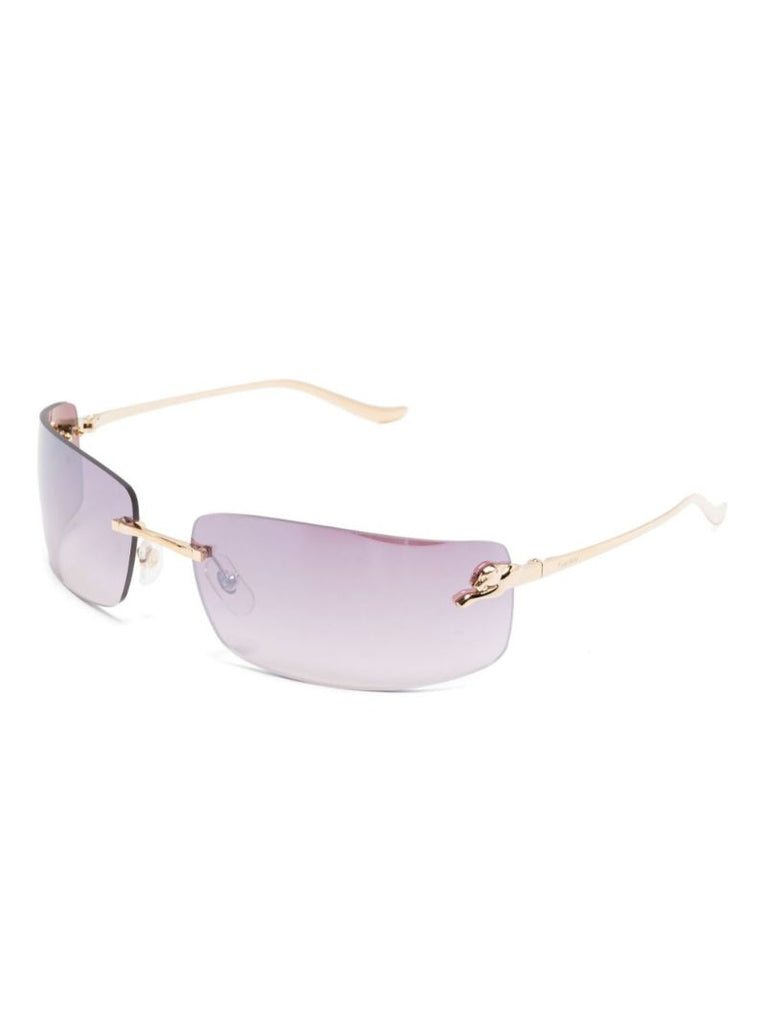 Gold Rimless Sunglasses