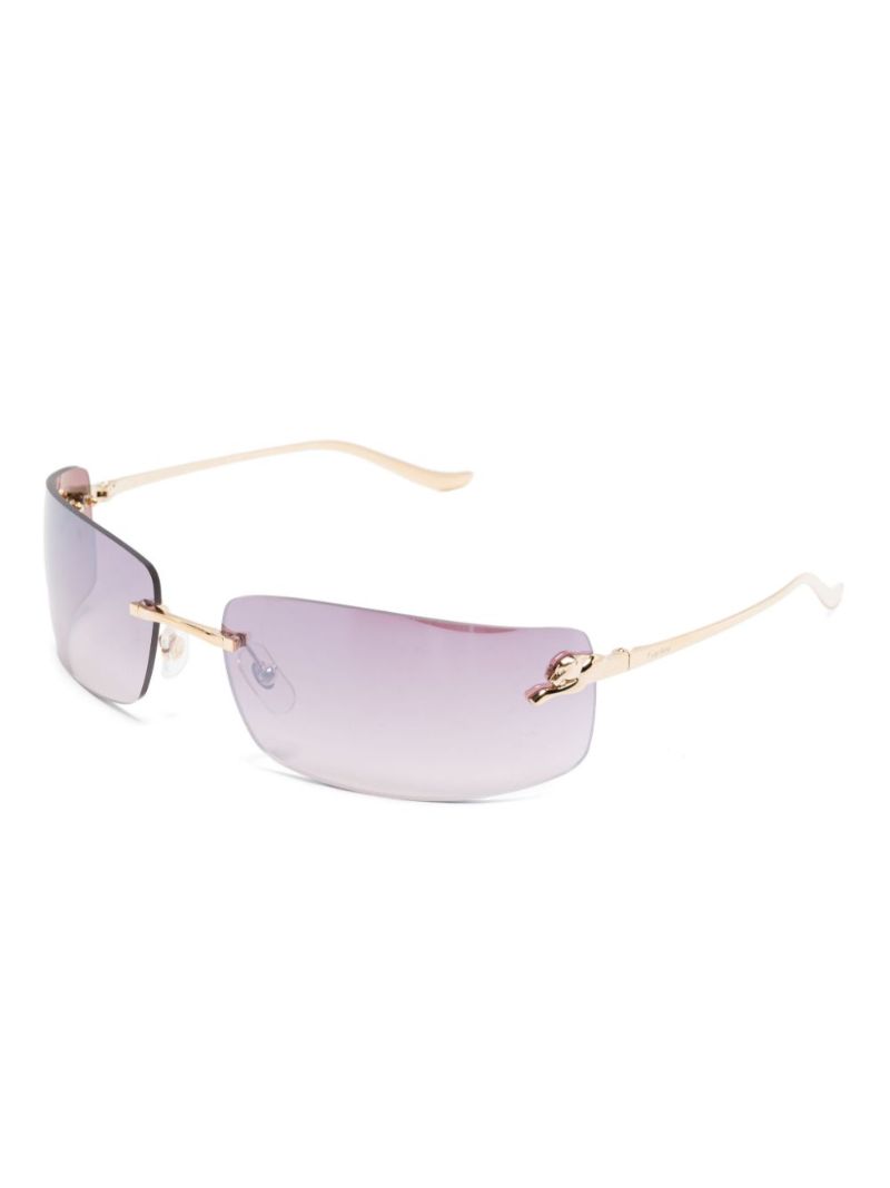 Gold Rimless Sunglasses