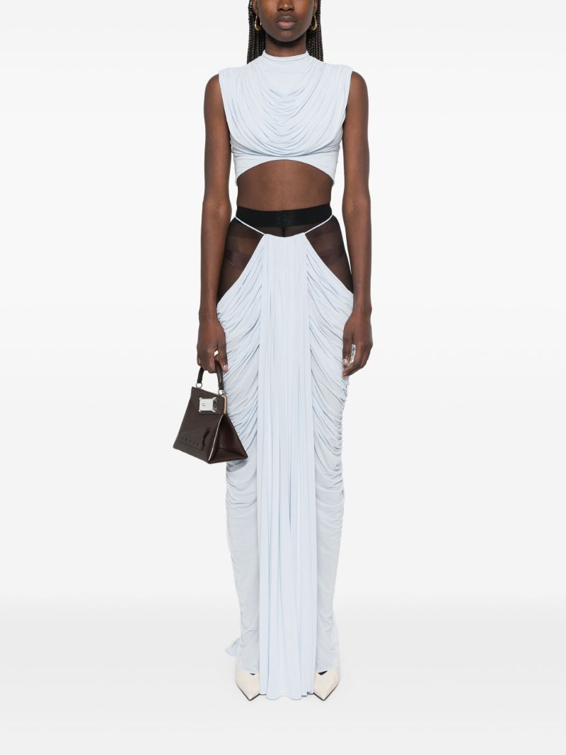 Blue Cut-out Skirt