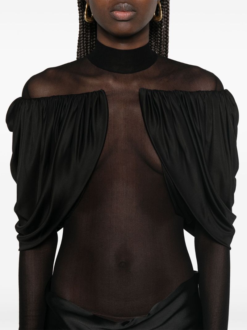 Black Sheer-panelled Dress