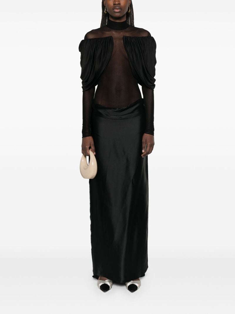 Black Sheer-panelled Dress