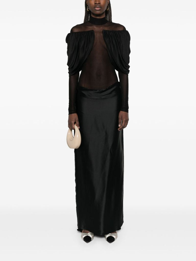 Black Sheer-panelled Dress