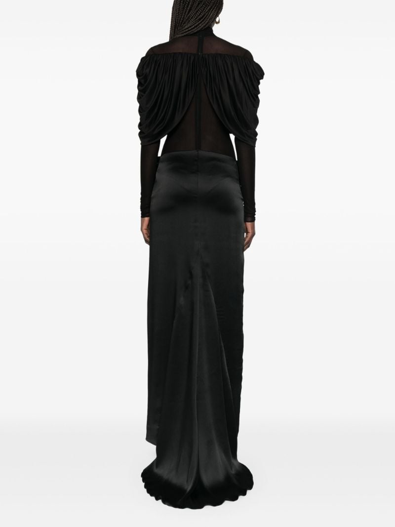 Black Sheer-panelled Dress