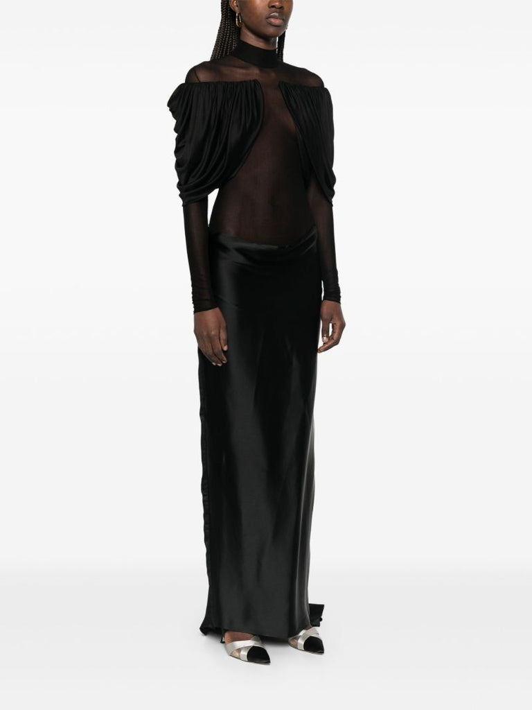 Black Sheer-panelled Dress