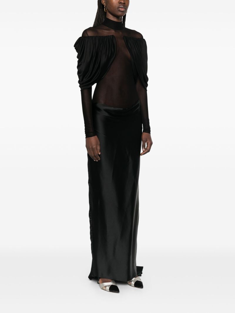 Black Sheer-panelled Dress