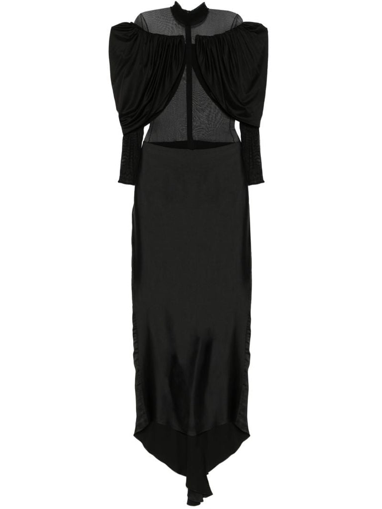 Black Sheer-panelled Dress