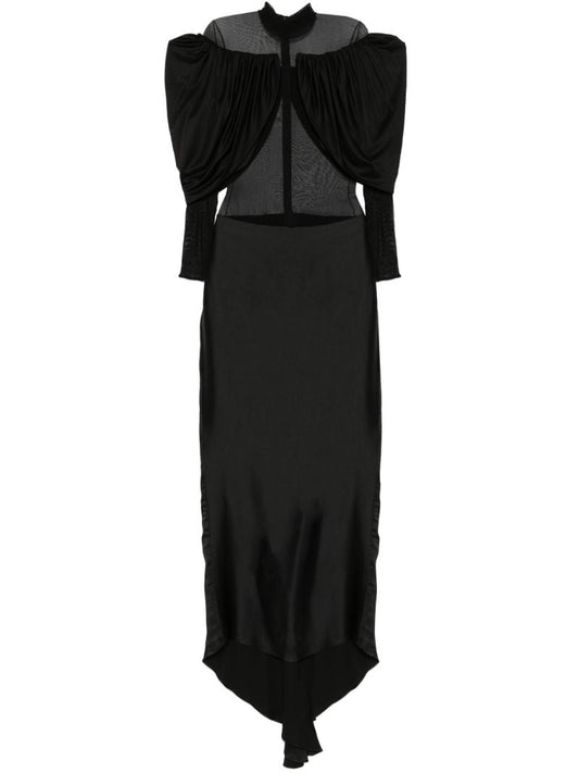Black Sheer-panelled Dress
