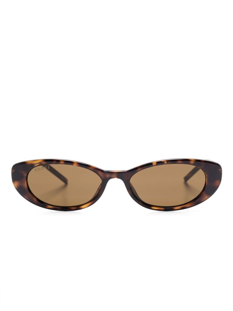 Brown Oval-frame Sunglasses