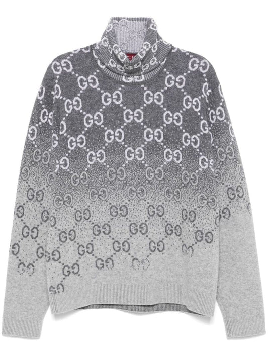 Gg DegradÃ_x0083_Â© Wool Jacquard Sweater