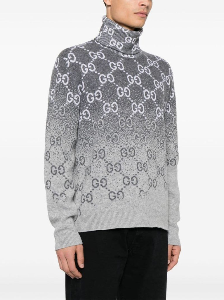 Gg DegradÃ_x0083_Â© Wool Jacquard Sweater